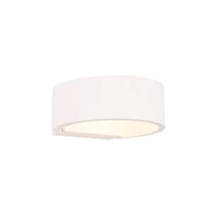 Image of LED 1 Light Wall Textured Matt White Paint, Frosted Acrylic