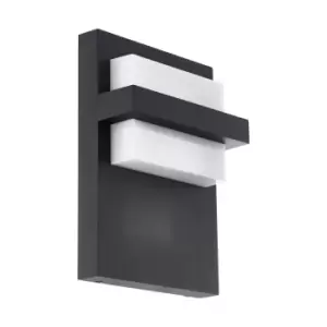 image of IP44 Outdoor Wall Light Anthracite Aluminium 10W Built in LED Porch Lamp