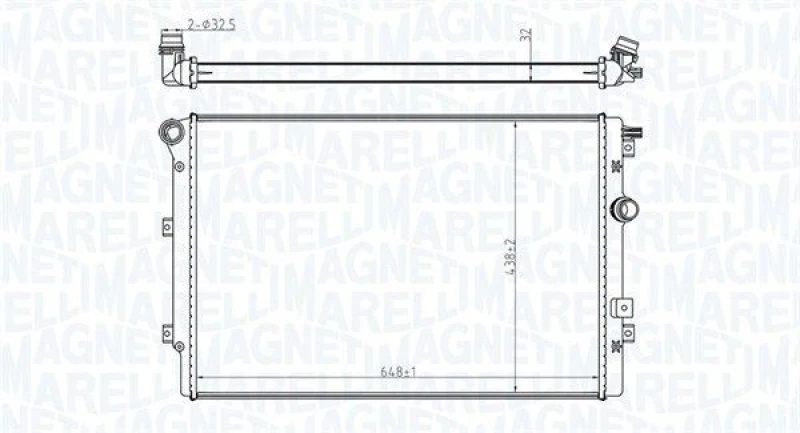 Image of MAGNETI MARELLI Engine radiator MAGNETI MARELLI 350213196800