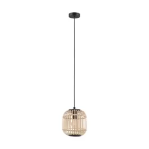 image of Eglo Rattan Rounded Pendant