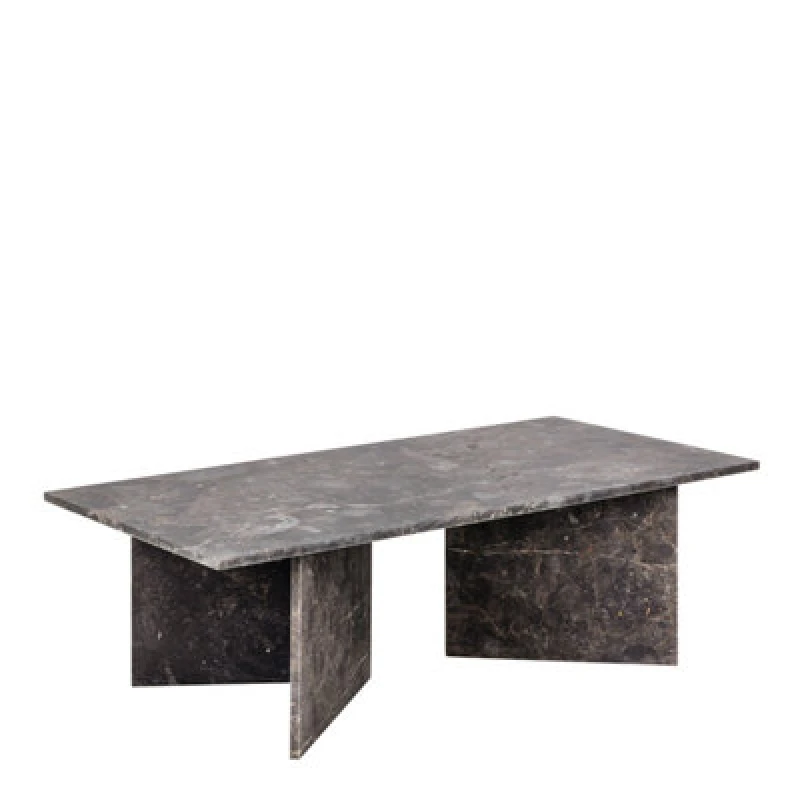 Image of Furniture To Go Vega Rectangular Coffee Table With Marron Marble Top 140Cm