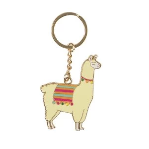 Image of Sass & Belle Lima Llama Enamel Keyring
