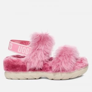 Image of UGG Womens Fluff Sugar Sustainable Sandals - Pink - UK 3
