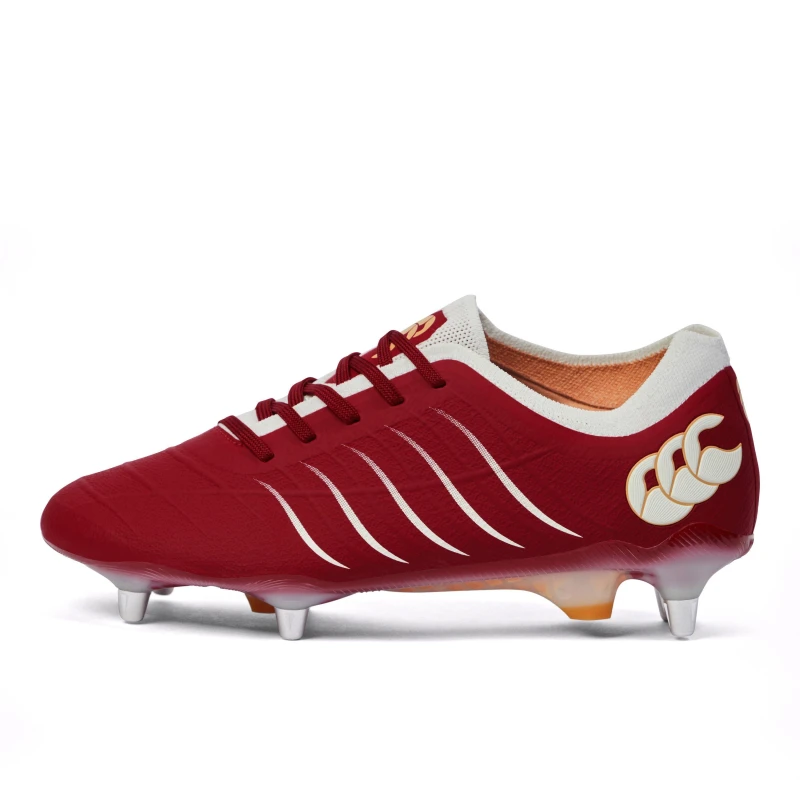 Image of Canterbury Phoenix 2 Elite Mens Soft Ground Rugby Boots Red Dahlia male 8 (42.5)