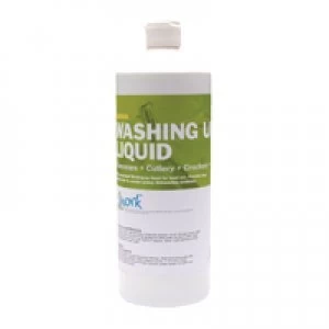 Image of 2Work Lemon Washing Up Liquid 1 Litre Pack of 12 2W04026