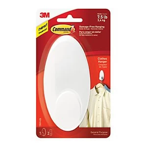 image of Command Clothes Hanger Hook White