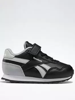 image of Reebok Royal Classic Jogger 3 1V Shoes, Black/Grey, Size 5.5 Younger, Women