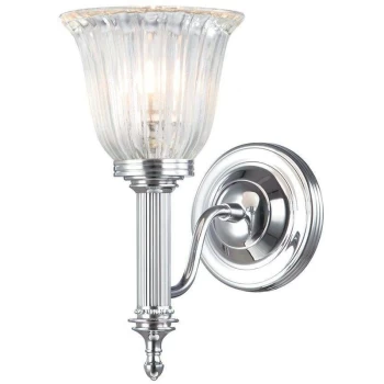 image of Elstead - Carroll - 1 Light Bathroom Wall Light Polished Chrome IP44, G9