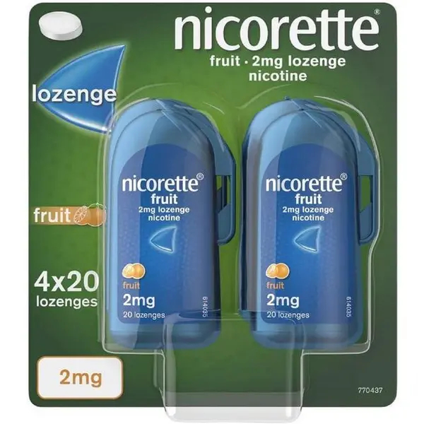 Image of Nicorette 2mg Fruit 80x Lozenges