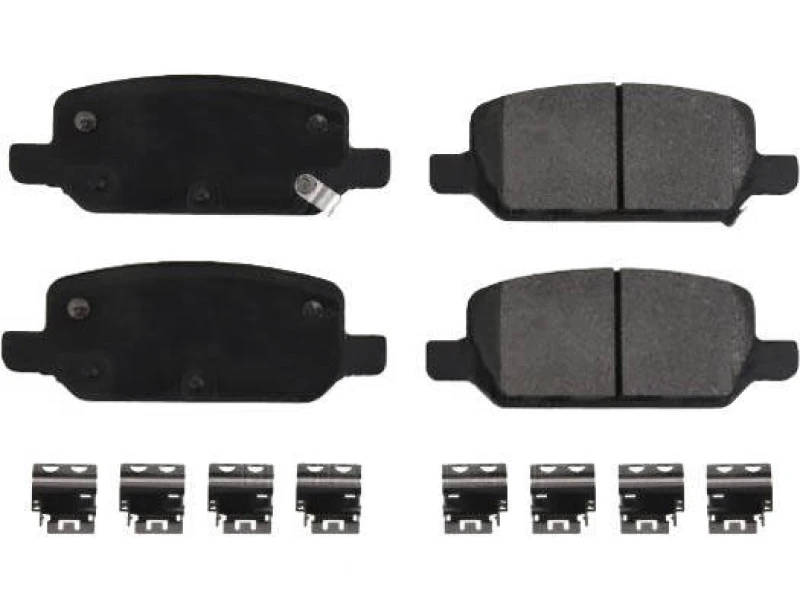 Image of Blue PRINT ADBP420086 Brake pad set Rear Axle, with acoustic wear warning, with staples Brake Pad Set,disc brake (402)