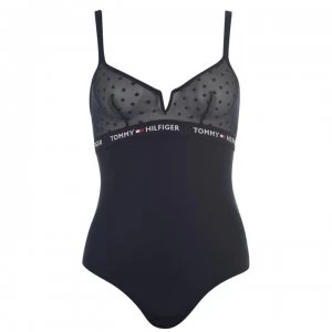 Image of Tommy Bodywear Mesh Star Bodysuit - Navy Blazer 416