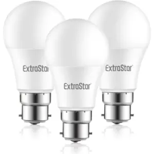 Image of Extrastar UK - 12W LED A60 Bulb B22 Daylight 6500K (Pack of 3)