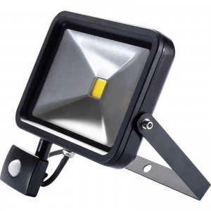 Image of Draper COB LED Slimeline Wall Mounted Floodlight With PIR 30 Watts