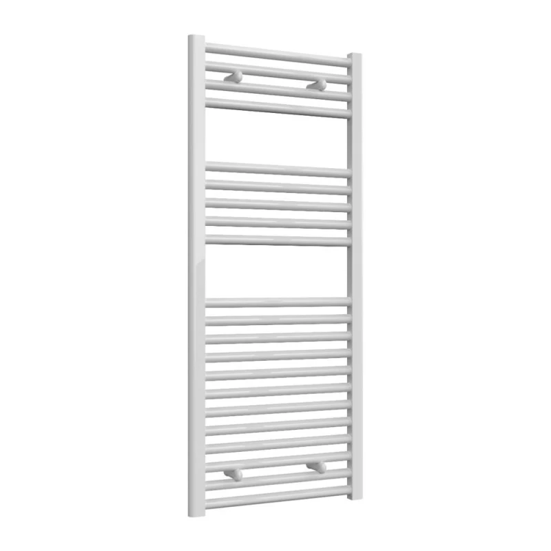 Image of Bathroom Kingdom Diva White Straight Heated Towel Rail 1200x500 White Unisex