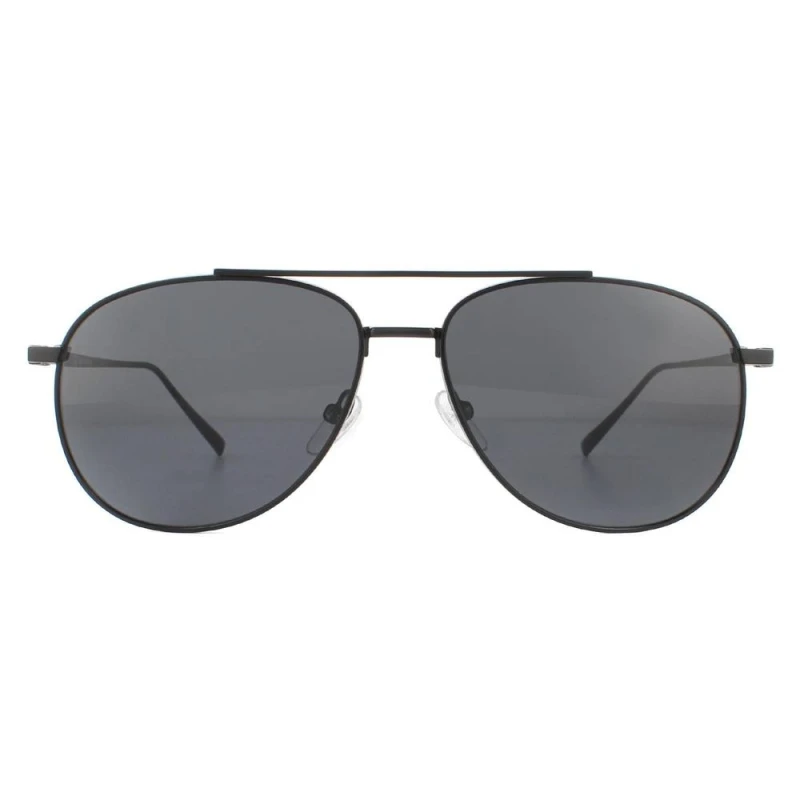 Image of Salvatore Ferragamo Salvatore Ferragamo Aviator Matte Black Grey Sunglasses Black One Size Unisex 886895403474