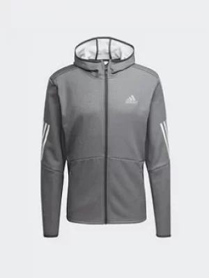 Image of adidas Full-zip Hoodie, Grey, Size 2XL, Men
