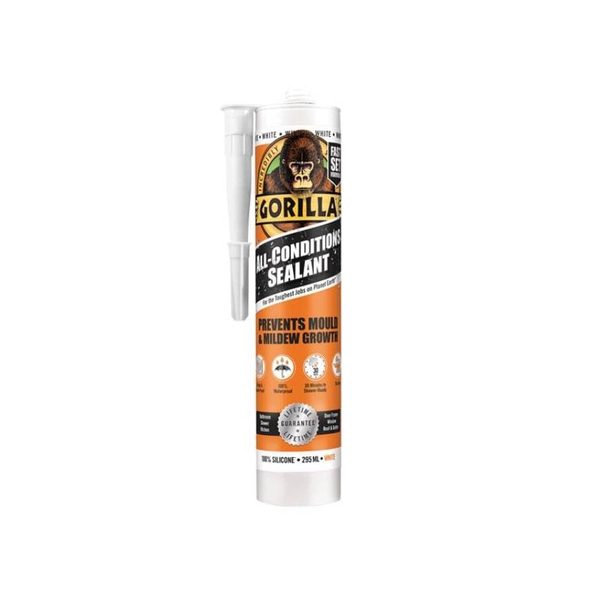 image of Gorilla Glue Gorilla White All Conditions Sealant 295ml