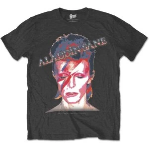 image of David Bowie - Aladdin Sane Unisex Large T-Shirt - Black