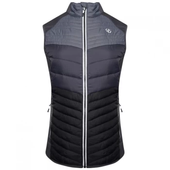 image of Dare2B Surmount Wool Baffled Bodywarmer - Black/Ebony