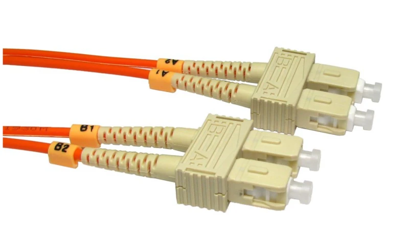 Image of Cables Direct 10m OM2 Fibre Optic Cable, SC - SC (Multi-Mode)