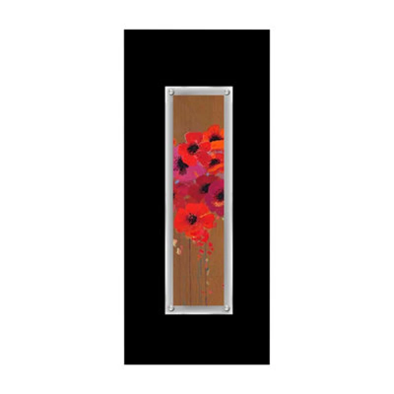 Image of Premier Housewares Poppies Rectangular Framed Wall Art Black
