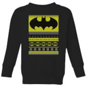 image of Batman Kids Christmas Sweatshirt - Black - 11-12 Years