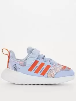 Image of adidas Unisex Infant FortaRun 2.0 Moana Elastic Lace Trainers - Light Blue, Size 5 Younger