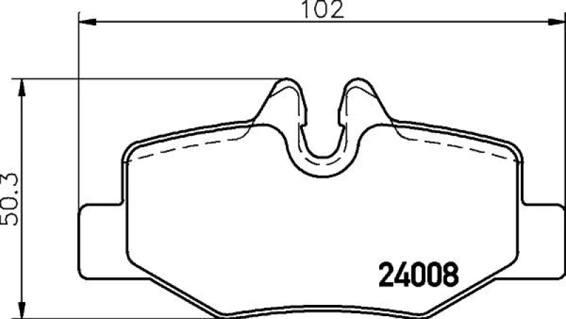 Image of HELLA Brake pad set HELLA 8DB 355 010-661