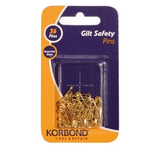 image of Korbond Gilted Safety Pins