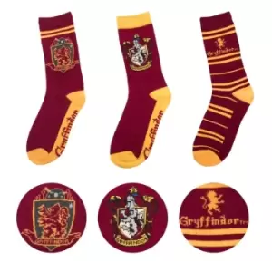 Image of Harry Potter Socks 3 Pack Gryffindor