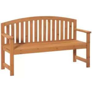 Image of Outsunny 3 Person Garden Bench Wooden Outdoor Furniture with Armrest Orange