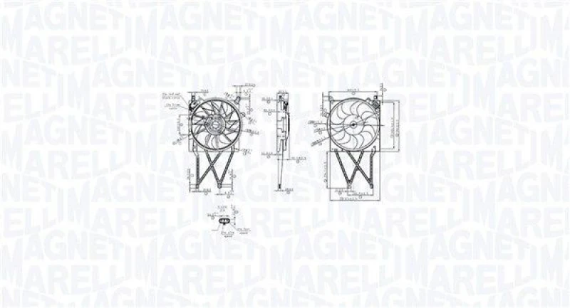 Image of MAGNETI MARELLI Fan, radiator MAGNETI MARELLI 069422862010