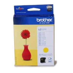 Image of Brother LC121 Yellow Ink Cartridge