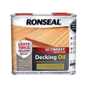 image of Ronseal Ultimate Decking Oil Dark Oak 2.5 Litre