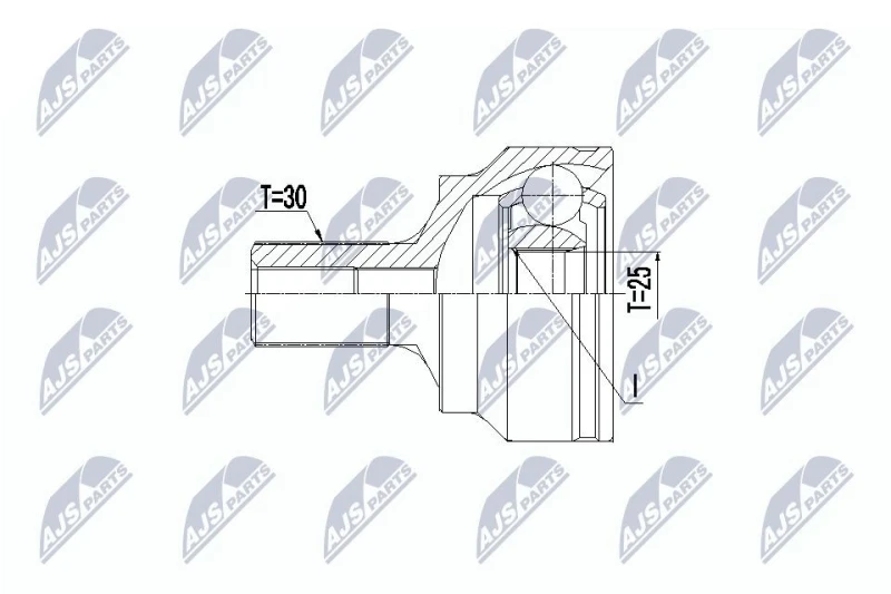 Image of NTY CV joint kit NTY NPZ-ME-021