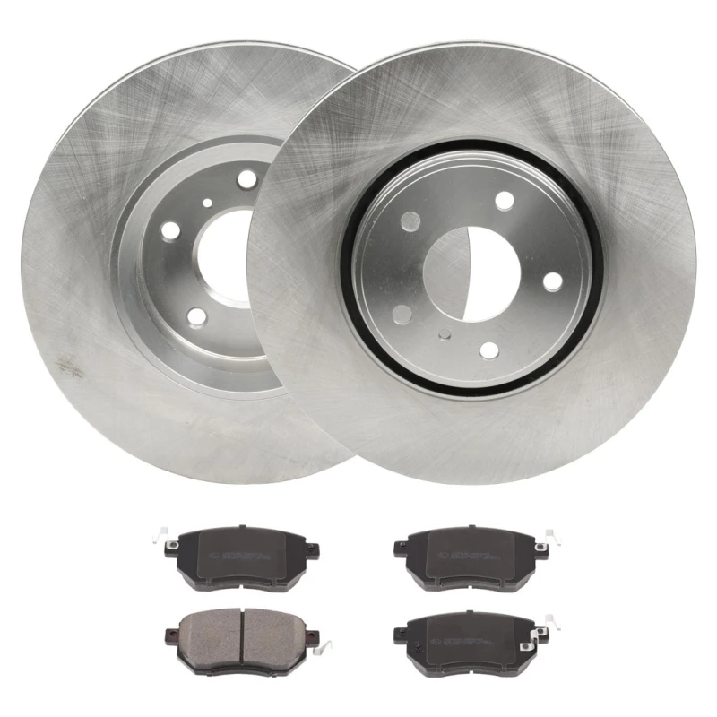 Image of RIDEX 3405B1943 Brake disc and pads set Front Axle, Brake Disc Type: internally vented, with acoustic wear warning Brake Set,disc brakes (3405)