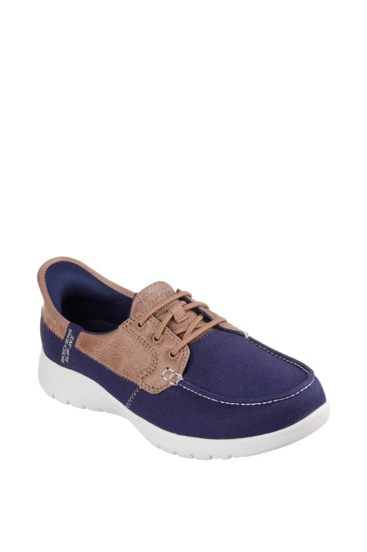Image of Skechers On-the-go Flex Palmilla Shoe - Navy, Size 3, Women Navy WFOLE Female 3