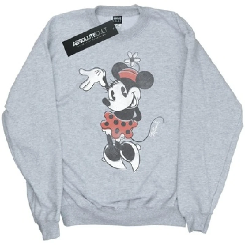 Image of Disney Minnie Mouse Waving Sweatshirt Grey female