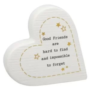 Image of Thoughtful Words Standing Heart Good Friends