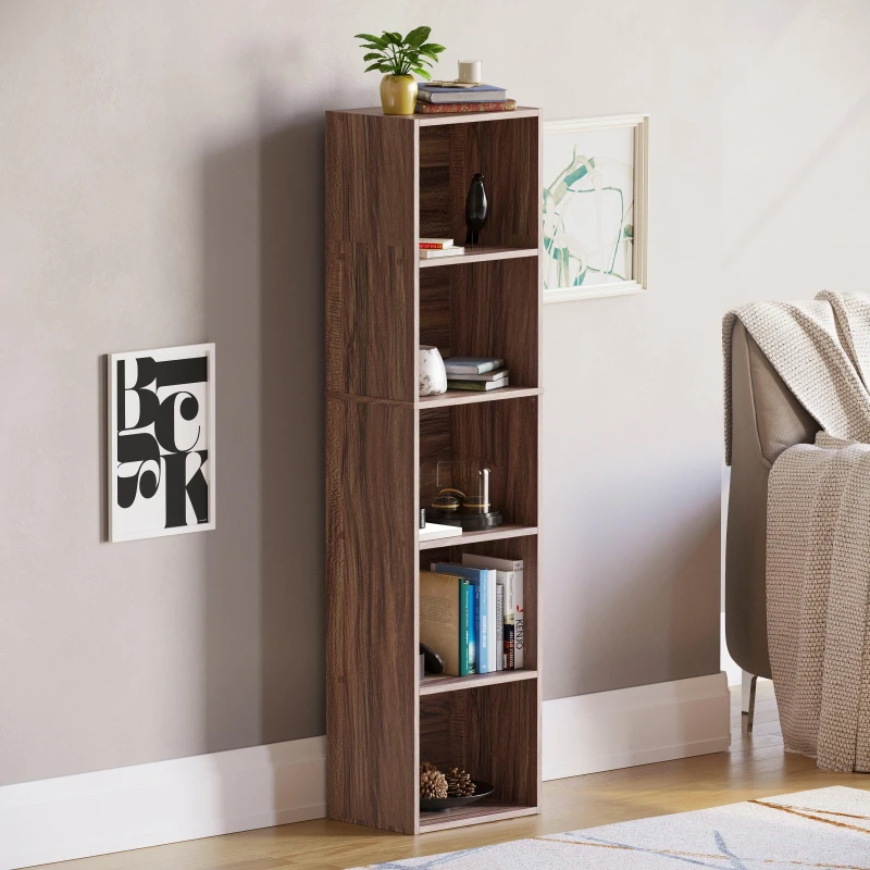 Image of Lassic Vida Designs Oxford 5 Tier Cube Bookcase Walnut unisex 5 Tier