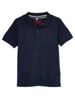 Image of Joules Boys Woody Short Sleeve Polo Shirt - Navy, Size 7-8 Years