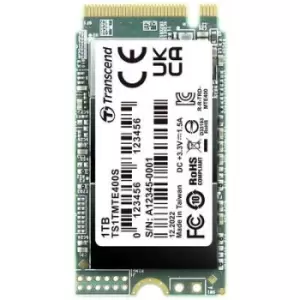 Image of Transcend MTS400S 1TB Internal M.2 PCIe NVMe SSD 2242 PCIe NVMe 3.0 x4 Retail TS1TMTE400S