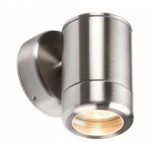 Image of KnightsBridge Fixed IP65 Stainless Steel Indoor Outdoor Single Wall Light