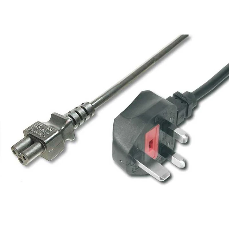 Image of FDL 3M UK MAINS CABLE - UK PLUG TO C5 (CLOVER LEAF) SOCKET