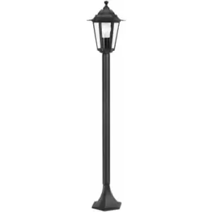 image of Loops - IP44 Outdoor Bollard Light Black Cast Aluminium 1 x 60W E27 Tall Lamp Post