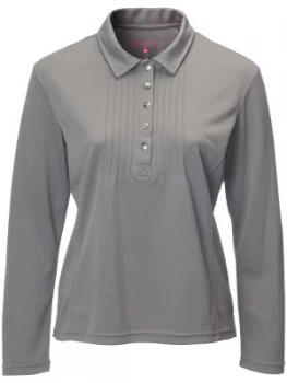 image of Swing Out Sister Whitney Pique Long Sleeve Shirt Grey