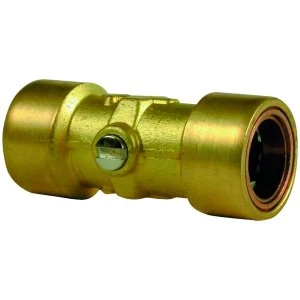 image of Wickes Copper Pushfit Service Valve - 15mm Pack of 2