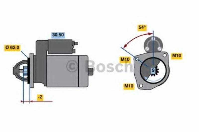 Image of Starter motor Bosch 0 986 016 530