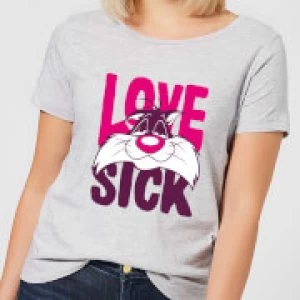 image of Looney Tunes Love Sick Sylvester Womens T-Shirt - Grey - 3XL