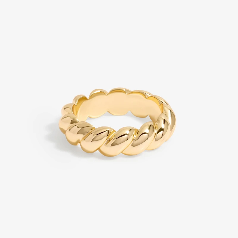 Image of Jon Richard Gold Plated Polished Twisted Ring Jewellery Sets One Size Gold 38649910000